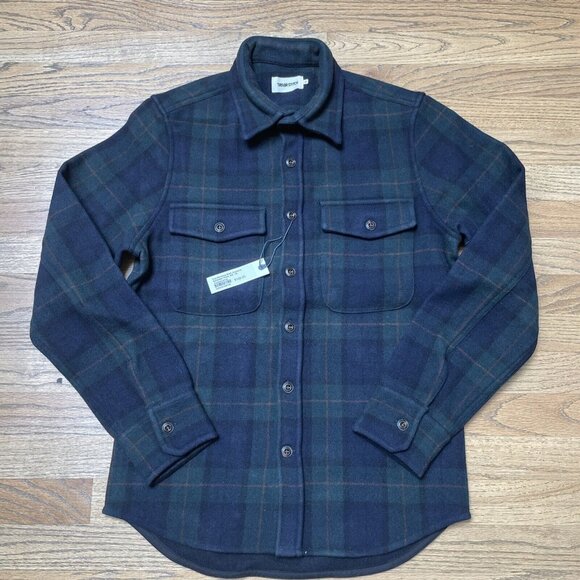 Taylor Stitch Maritime Shirt Jacket Saltwater Plaid Navy Mens XS 36 NWT MSRP$188 - Picture 1 of 12